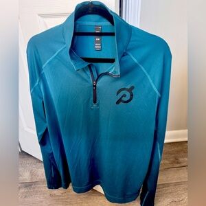 Peloton x Rhône- ¼ zip sport pullover. Like New!! Teal Medium
